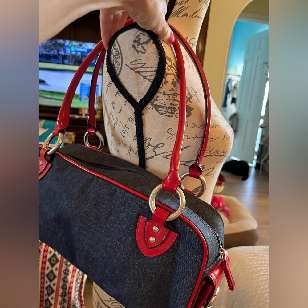 So cute red and blue purse